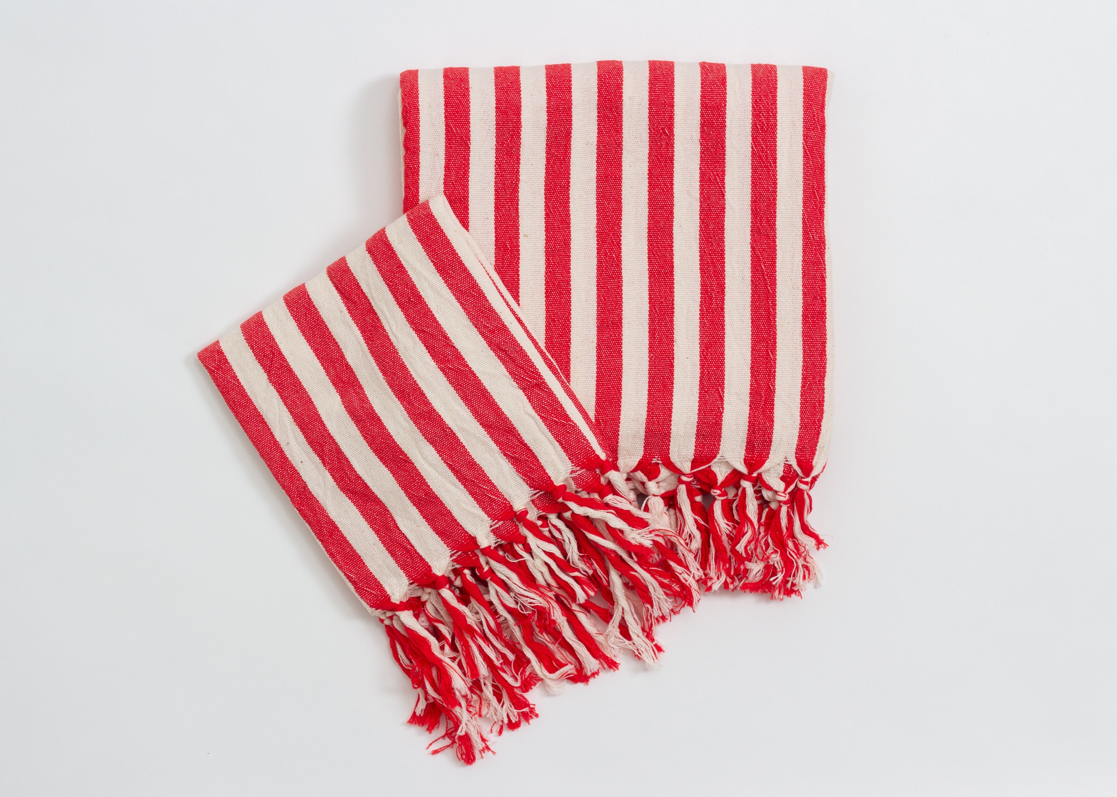 Girit Red Cotton Linen Towel